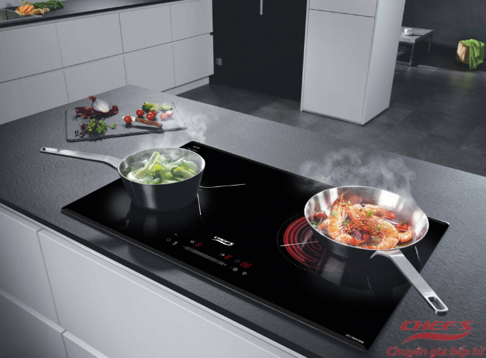 Bếp điện từ Chefs EH-MIX366 thiết kế 2 vùng nấu 